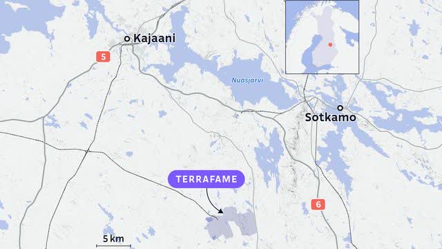Terrafamen teollisuusalueella Sotkamossa havaittiin putkirikko – metallipitoista liuosta valui ojaan