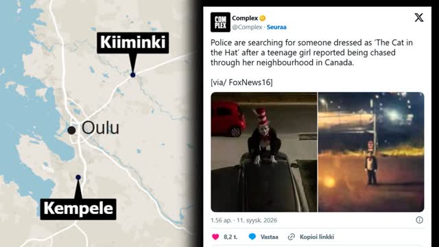 Outo kissahahmo pelottaa Oulussa – Poliisi: Lopeta