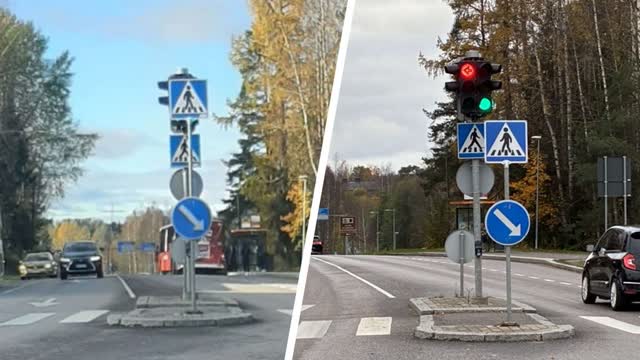 Tallentui kuviin Espoossa: Sairaalan risteykseen pystytettiin käsittämätön näköeste
