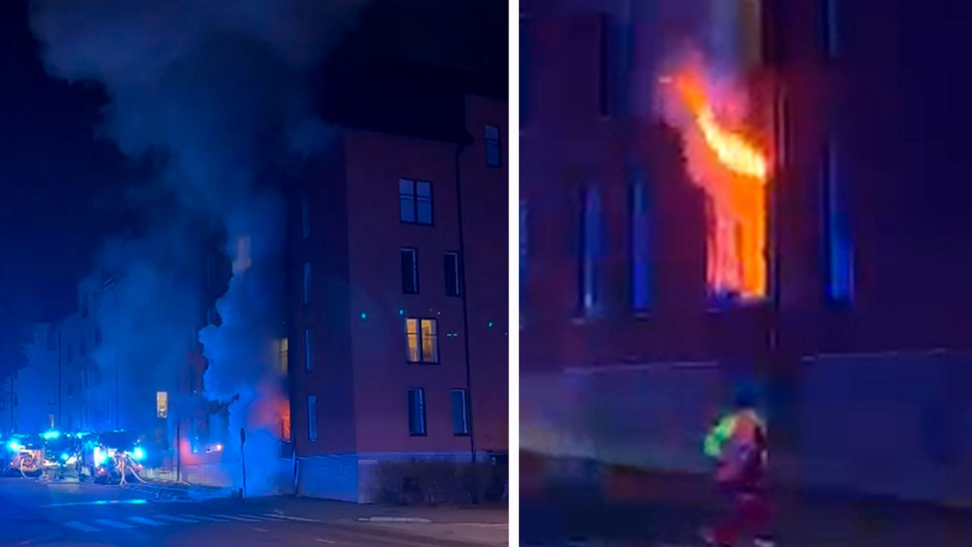 Jyväskylässä hurja tulipalo – liekit roihahtivat asunnon ikkunoista